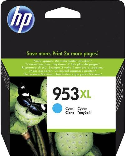 HP 953XL Original Cyan Druckerpatrone für Officejet Tintenstrahldrucker F6U16AE - Bild 1
