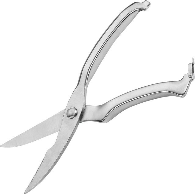 Nirosta Geflügelschere aus Edelstahl in Silber, Federunterstützt, Länge: 25 cm - Bild 1