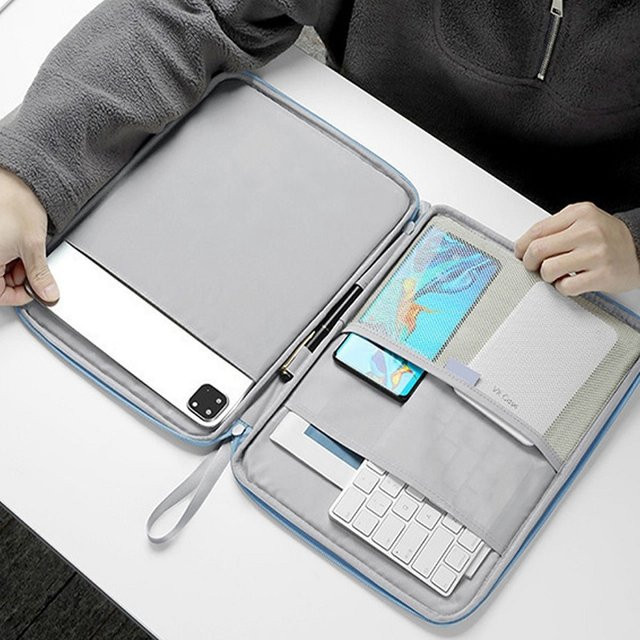 Greliana Stoßfeste Tablet-Hülle aus PU für iPad Pro, Air und Samsung, Redmi, Huawei, Lenovo, Farbe: Pink - Bild 1