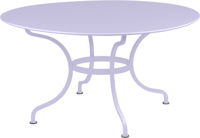 Fermob Romane Rundtisch aus pulverbeschichtetem Stahl in Beige und Purple für den Garten - Bild 1