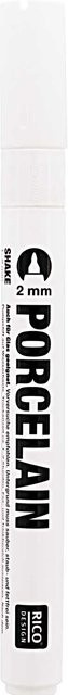 Rico Design Porzellanmarker 2mm in Weiß - Bild 1