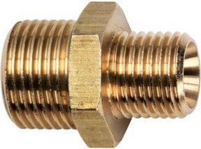 Metabo Reduzierdoppelnippel aus Messing 1/4" AG x 3/8" AG in Gold - Bild 1