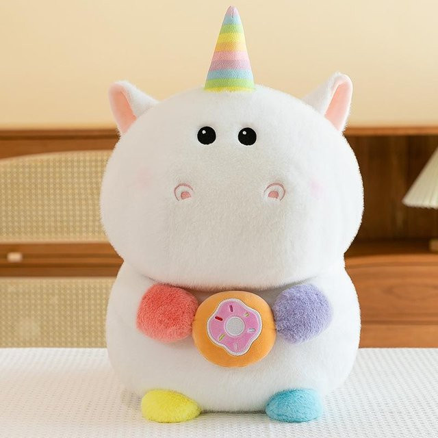 Joyful toys Donut Einhorn Puppe, Plüschtier, weiß, 27cm - Bild 1