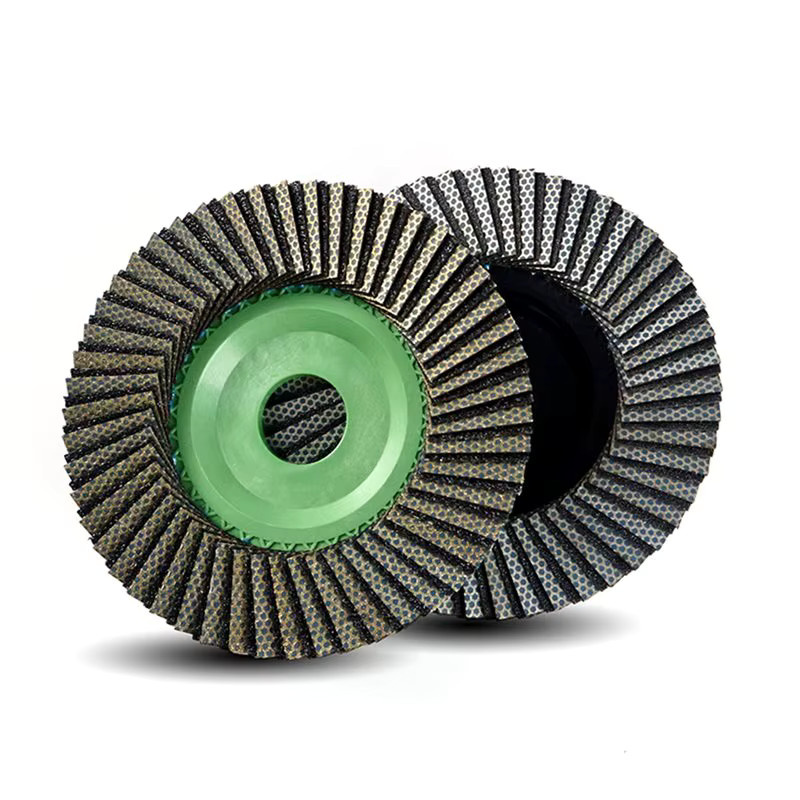 ABZV Diamant-Lamellenschleifscheibe 115 mm für Winkelschleifer zum Schleifen von Metall, Fliesen, Glas und Marmor - Bild 2