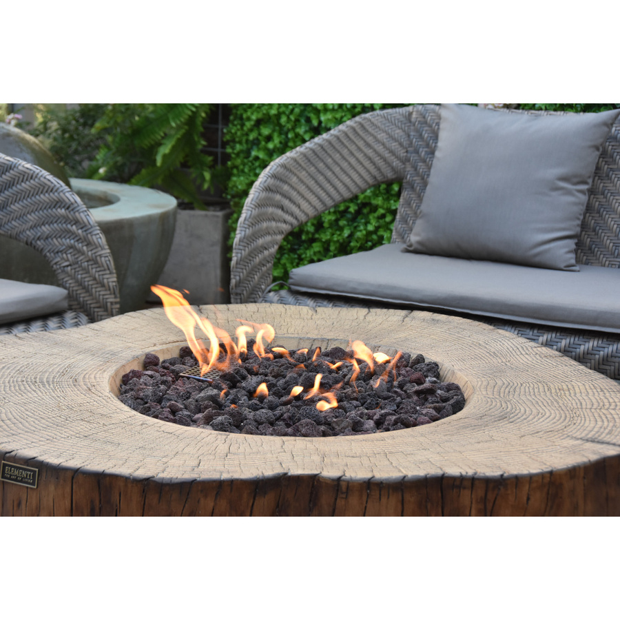 Elementi Gasfeuerstelle Manchester in Baumstamm-Optik, braun, L x B x H: 105 x 100 x 43 cm - Bild 3