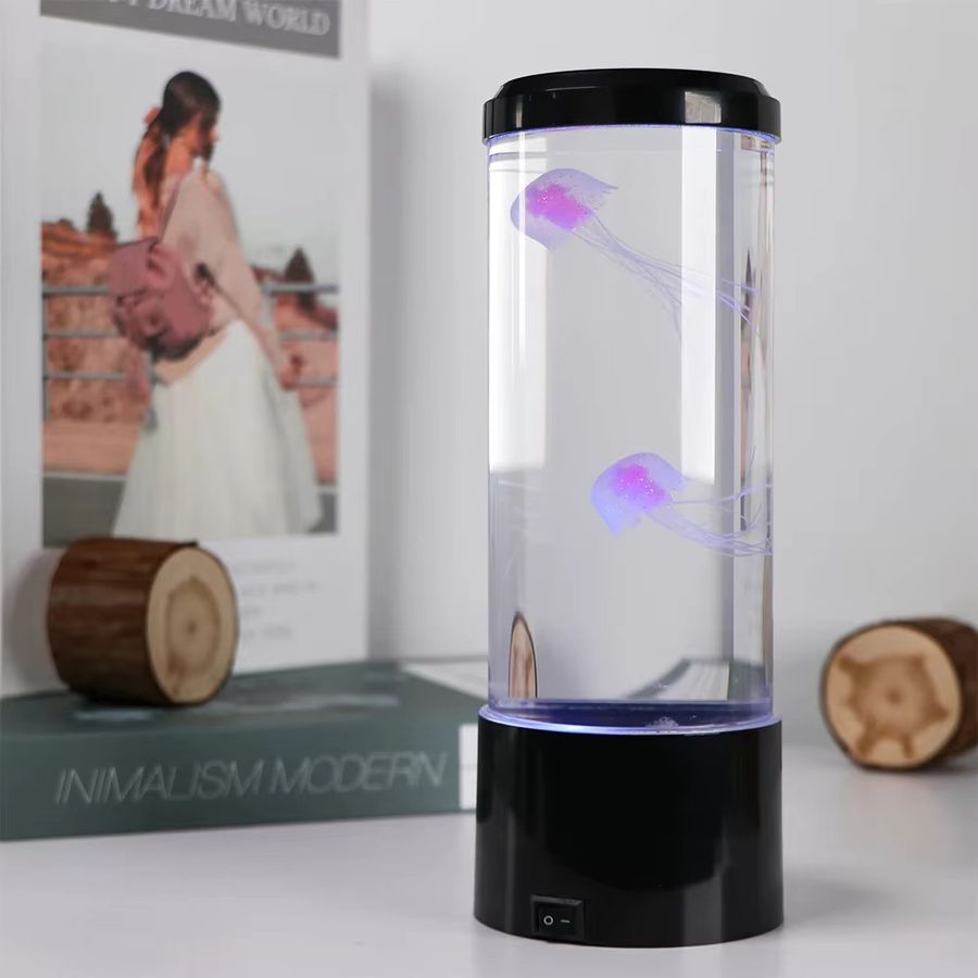 FRST LED-Quallenlampe mit 7 wechselnden Farben, USB- und batteriebetrieben, Schwarz - Bild 4