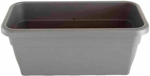 GARDAMO Pflanzgefäß Basic aus Kunststoff in Anthrazit und Grau, B/T/H: 39,0 x 34,0 cm - Bild 1