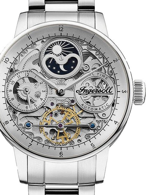 Ingersoll Automatik Herrenuhr, Edelstahl, Silber, 42 mm, 5 ATM - Bild 1
