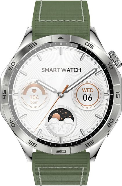 XO Design Smartwatch in Grün mit Bluetooth, Herzfrequenzmessung und SpO2-Sensor - Bild 1