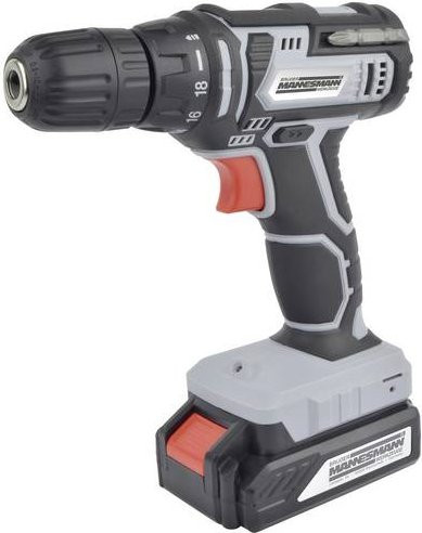 Mannesmann Akku-Bohrschrauber 20V mit 1.3Ah Li-Ion Akku in Grau inkl. Koffer - Bild 1