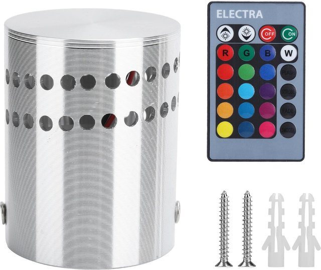 TOMTOP JMS RGB Spiral LED Deckenleuchte und Wandleuchte in Silber, dimmbar mit Fernbedienung, modern aus Metall - Bild 1