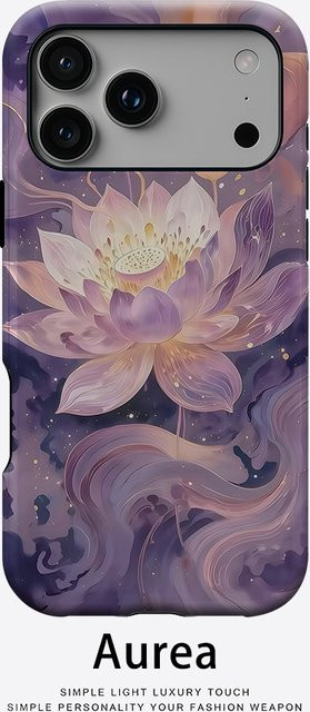 Aurea Case Matte Bumper MagSafe Schutzhülle für iPhone 13 bis 17 Pro Max in Mystical Purple Lotus - Bild 1