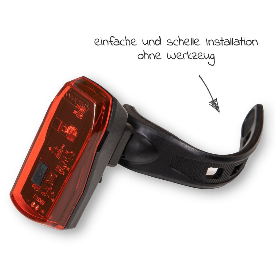 Qeridoo LED-Rücklicht in Rot mit 90° Adapter - Bild 2