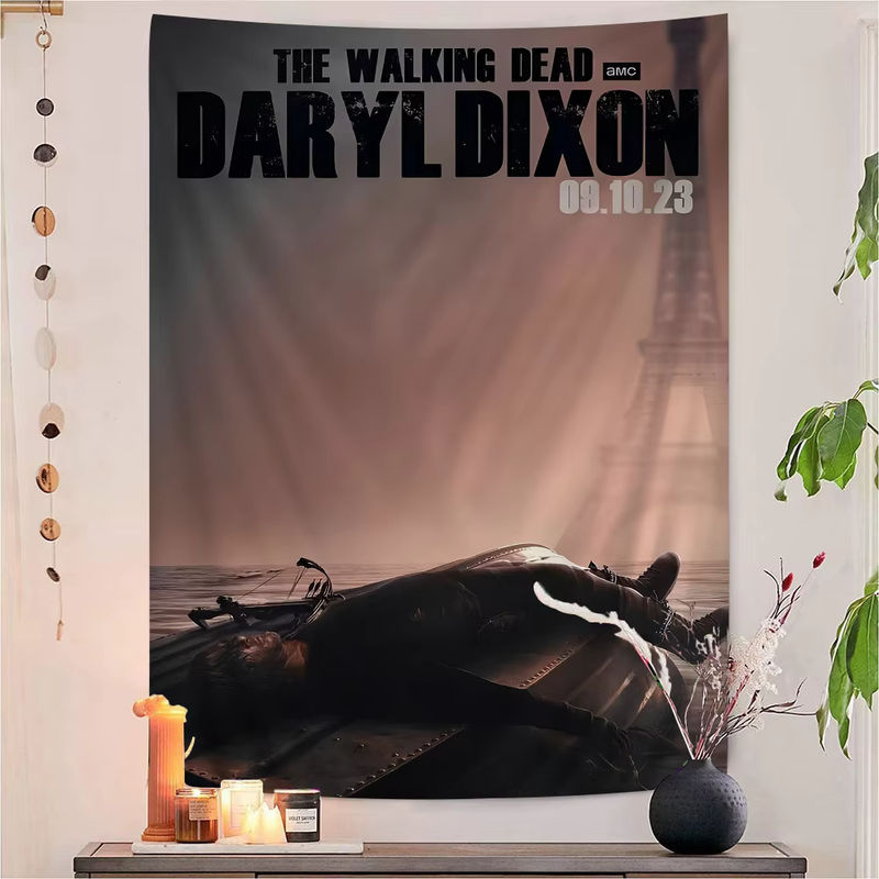 The Walking Dead Daryl Dixon Wandteppich Porträt Textil Wanddeko mehrfarbig - Bild 6