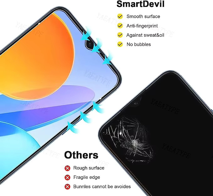 3 Stück Displayschutzfolien aus gehärtetem Glas für Huawei Nova 11i 11 10 9 8i 7 SE Y61 Y90 in Transparent - Bild 3