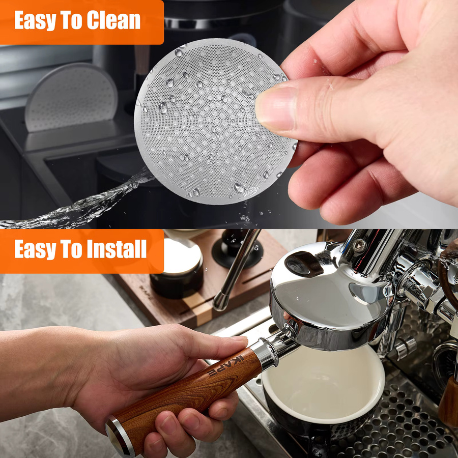 IKAPE Espresso Puck Screen V3 Kaffeefilter aus Edelstahl 316 in Silber - Bild 4