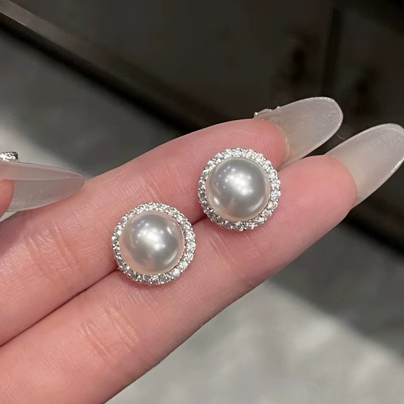 Senlissi Damen-Ohrstecker, 925 Silber, Perle, Zirkonia - Bild 3