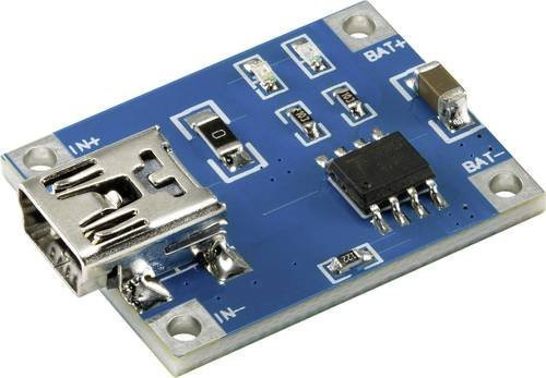 TRU COMPONENTS TC-8579944 Lademodul für Li-Ion-Akkupacks in Blau, passend für Arduino und pcDuino - Bild 1