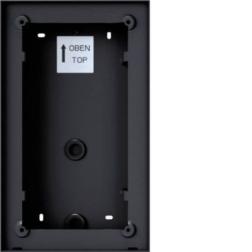 Hager REW406X Gehäuse AP Schwarz B: 15,4 cm, H: 25,9 cm, T: 4,25 cm - Bild 1