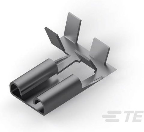 TE Connectivity 180453-6 Flachsteckhülse grau mit 7,92 mm Steckbreite und 0,81 mm Steckdicke 90 Grad unisoliert - Bild 1