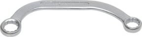 BGS C-Form Doppel-Ringschlüssel Zwölfkant aus Chrom-Vanadium, Farbe: Silber, SW 14 x 15 mm, Artikelnummer 30723 - Bild 1