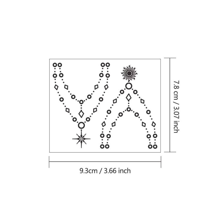 JKCODE TATTOO Minimalistische Kräuter-Finger-Tattoo-Aufkleber, Damen - Bild 4