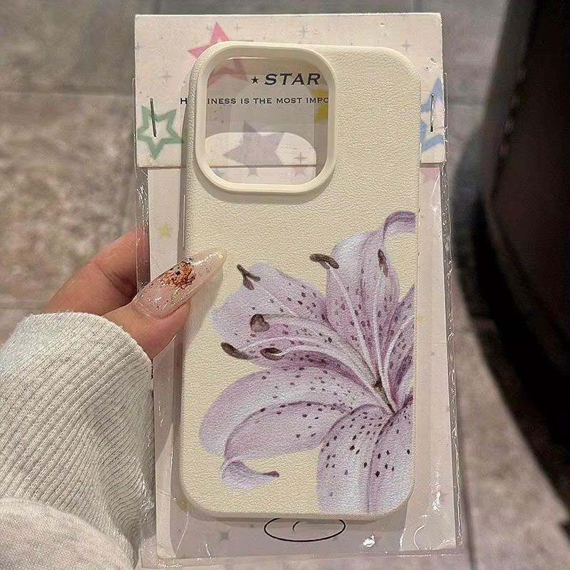 Lila Lilien-Blumen Handyhülle aus Silikon für Xiaomi Poco F7 F6 F5 M6 X5 X6 X7 Pro sowie Xiaomi 15 14 13 15T 14T 13T - Bild 2