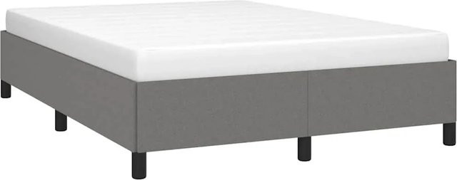 vidaXL Polsterbett aus Stoff in Dunkelgrau ohne Matratze B/T/H: 140 x 190 x 35 cm - Bild 1