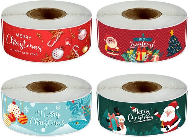 120 Stück Frohe Weihnachten Santa Claus Aufkleber für Weihnachtsdekoration, Geschenke und Briefumschläge - Bild 1