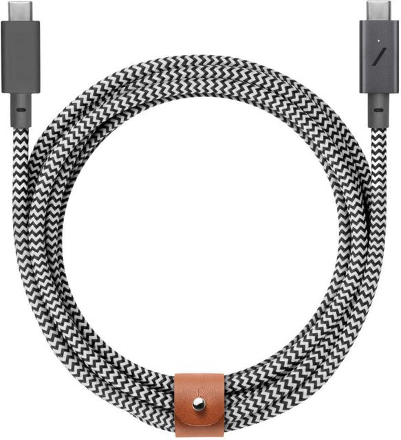 Native Union Belt Cable USB-C auf USB-C Pro Ladekabel in Weiß, 2,4 m - Bild 1