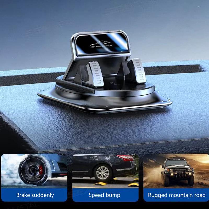 SEAMETAL Universelle Auto-Handyhalterung in Schwarz, rutschfeste Handyhalterung für das Armaturenbrett und GPS-Ständer für Xiaomi und iPhone - Bild 4