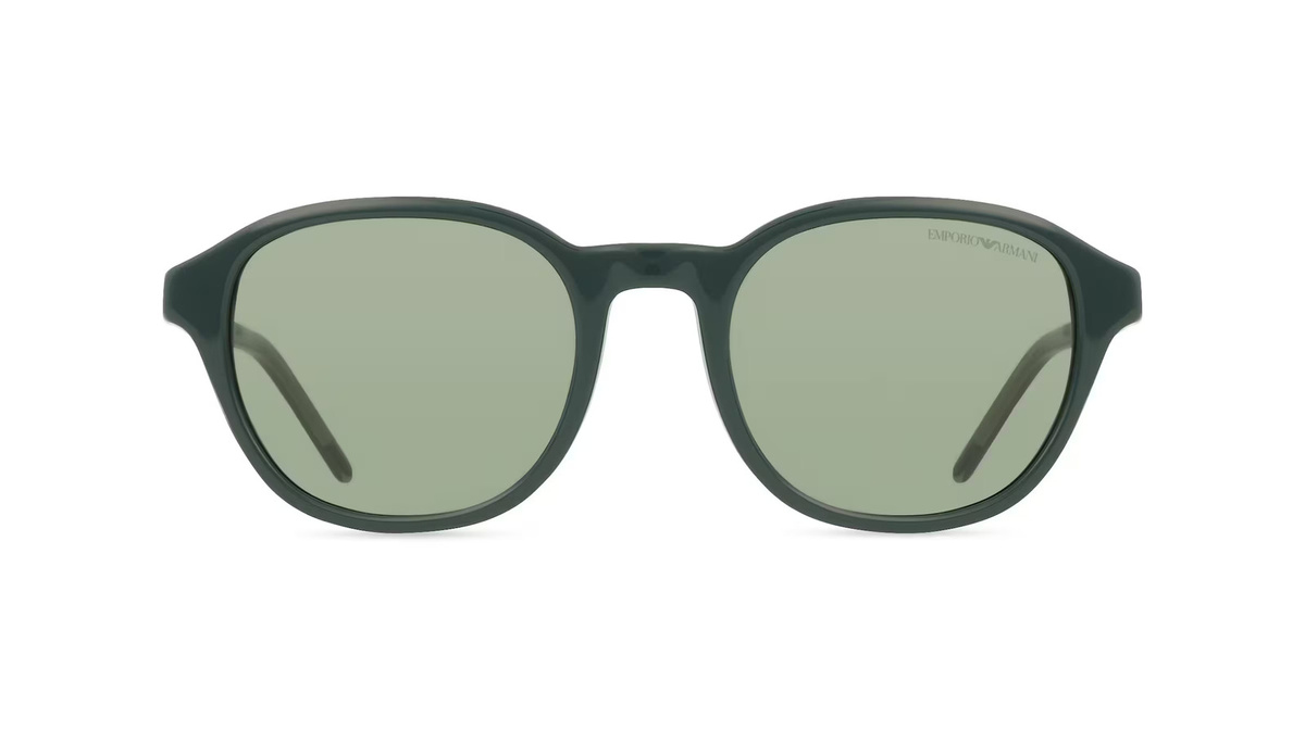 Armani EA4247U Sonnenbrille Panto, Vollrand, Acetat, Herren, grün - Bild 1