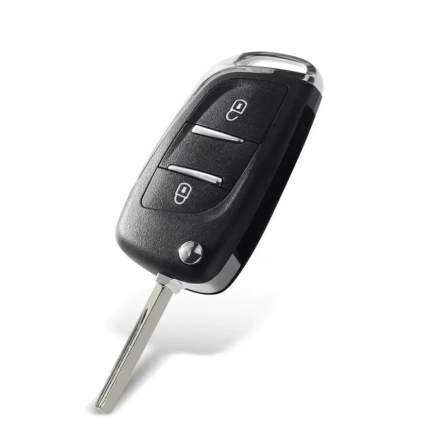 KEYYOU Modifizierter Autoschlüssel Schwarz für Citroen C2 C4 C5 Berlingo Xsara Picasso und Peugeot 306 407 807 Partner VA2/HU83 - Bild 2
