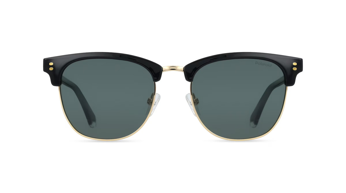 Polaroid PLD 4196/S/X Sonnenbrille Browline, Vollrand, Edelstahl, Herren, schwarz - Bild 1