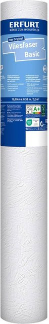 Erfurt Vliestapete Basic 100 Non-Woven, weiß, B: 53 cm, L: 1005 cm - Bild 1