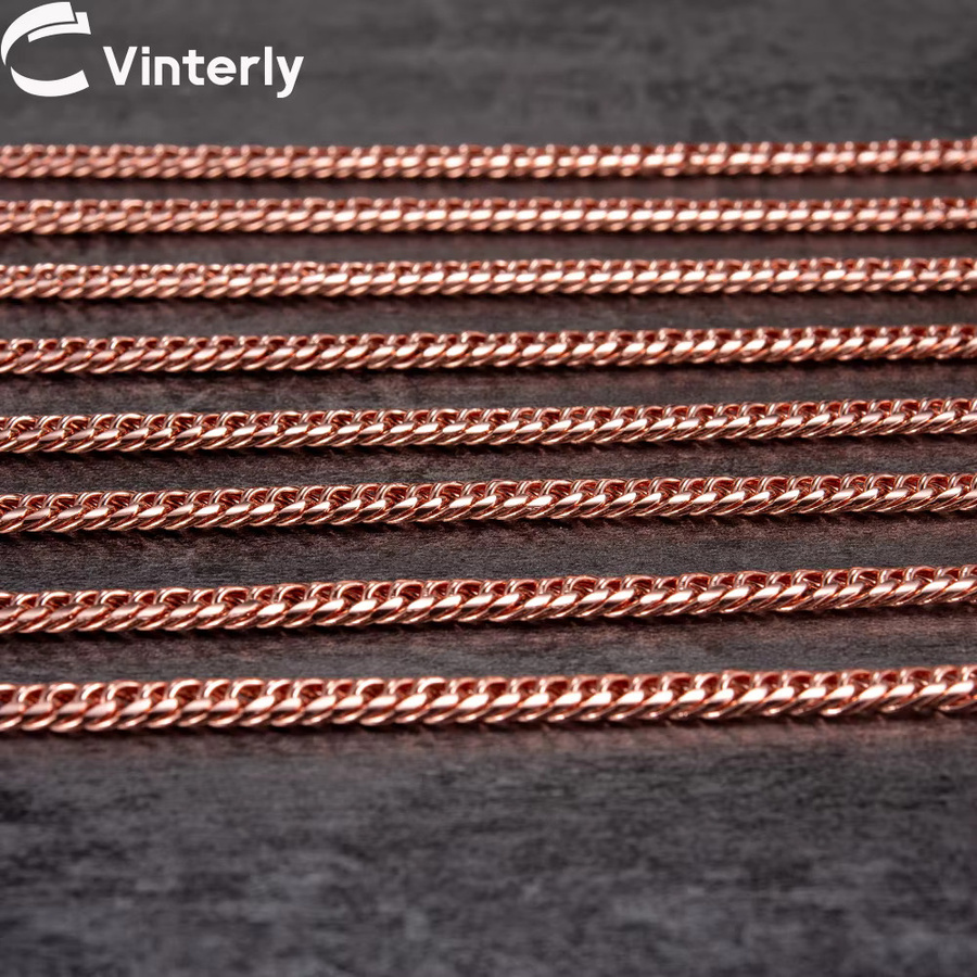 Vinterly Halskette, Messing, Roségold, Unisex, 50/56 cm - Bild 2