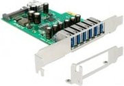 Delock USB Expansion Card PCI Express x1 zu 6 x extern und 1 x intern USB 3.0 - Bild 1