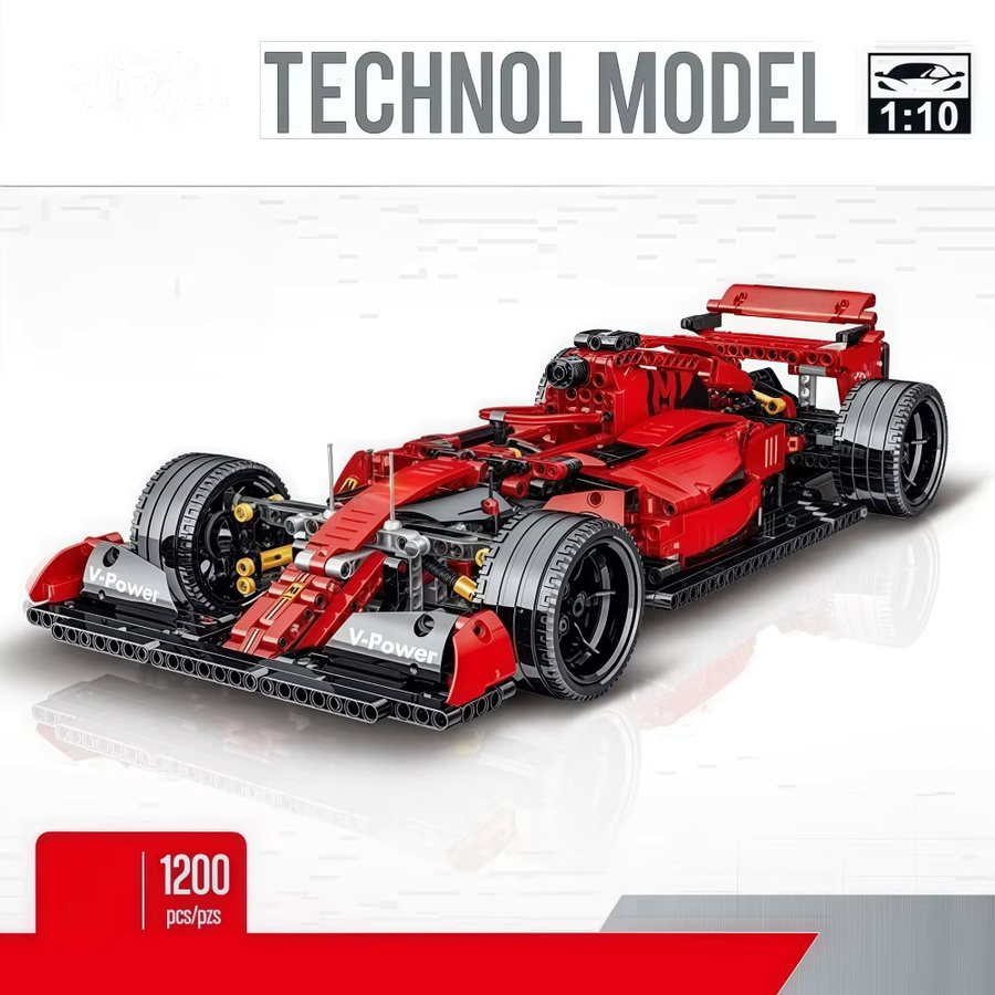 yaafun Technik-Rennwagen, Bausatz, 1200 Teile, Rot - Bild 3