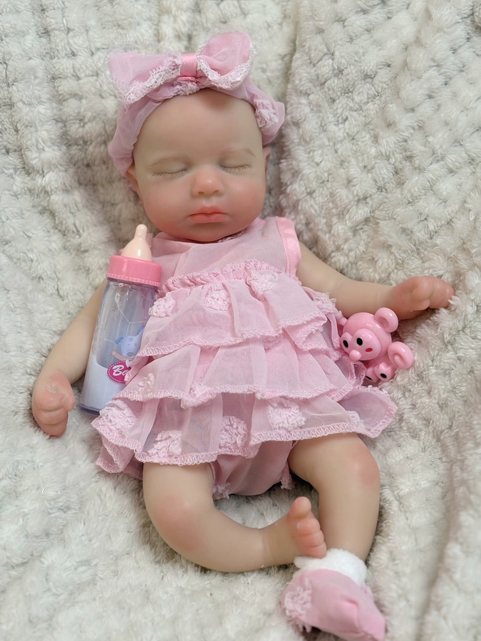 Aizwa1 Loulou Reborn Mädchenpuppe, Silikon, 13 Zoll - Bild 4