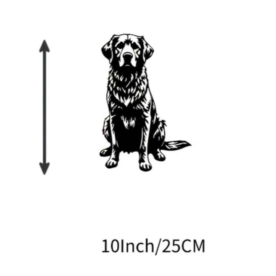 CIFBUY Wandkunst Treuer Hund aus schwarzem Aluminium für Garten und Heim-Dekoration - Bild 4