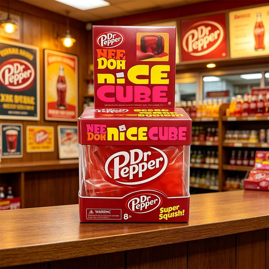Dr Pepper Nee Doh Nice Cube, Quetschbarer Weicher Gel-Würfel - Bild 2