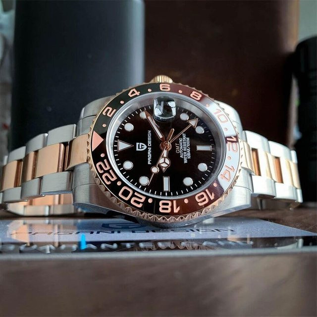 PAGANI DESIGN Armbanduhr GMT, Automatik, Edelstahl, Saphirglas, 40 mm, Herren - Bild 1