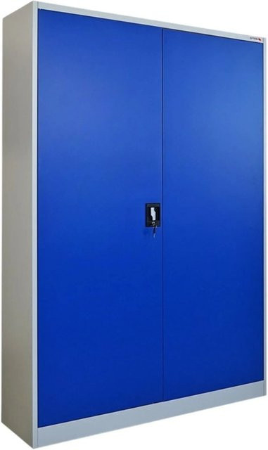 PROREGAL Flügeltürenschrank ELEPHANT aus Stahlblech in Blau-Grau mit 4 Fachböden, H x B x T: 180 x 120 x 40 cm - Bild 1