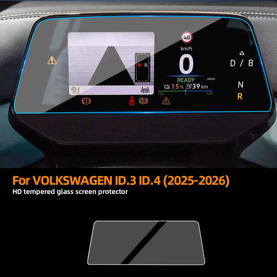 Displayschutzfolie aus gehärtetem Glas für Volkswagen ID.3 und ID.4, transparent, HD-Qualität - Bild 2