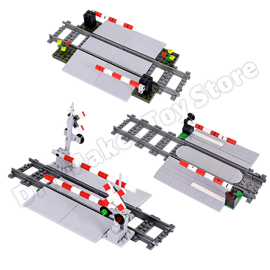 Wishiot MOC Eisenbahn Bausteine Set für kreative Zug-Szenen mit Gleisteilen, Tunnel, Überpass und Zubehör in Multicolour - Bild 2