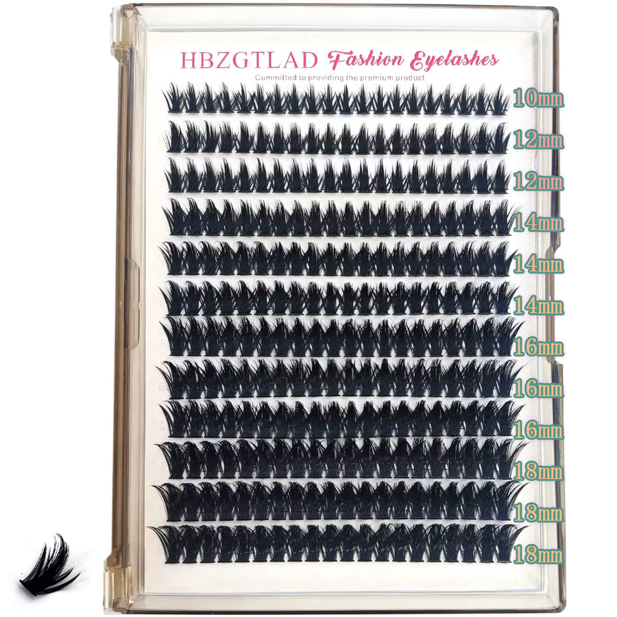 HBZGTLAD Spike Wimpernbüschel Wispy Cluster, Black, Unisex - Bild 2