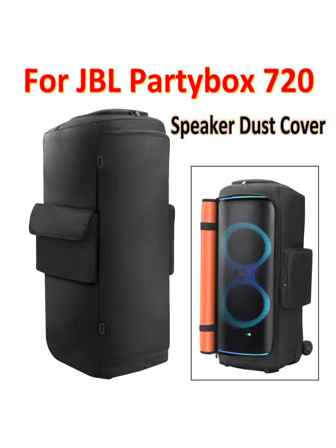 Wasserdichte Staubschutzhülle für JBL Partybox 720, tragbare Aufbewahrungstasche mit Reißverschluss, Farbe: Schwarz - Bild 5