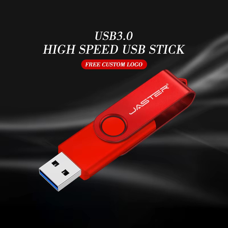 JASTER USB 3.0 Flash-Laufwerk 64GB Drehbarer USB-Stick als Schlüsselanhänger in Schwarz, Blau, Rot und Lila - Bild 5