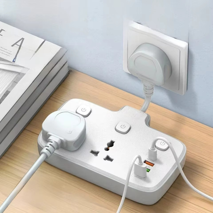 LDNIO Steckdosenleiste mit Schalter in Weiß mit 2 AC-Ausgängen und 4 USB PD20W Schnellladeanschlüssen inklusive USB-C - Bild 1