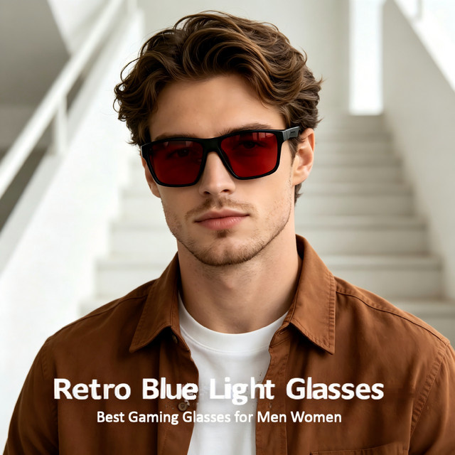 VOPHA S68 Gaming-Brille, Vollrand, rectangular, Kunststoff, Unisex, black - Bild 1